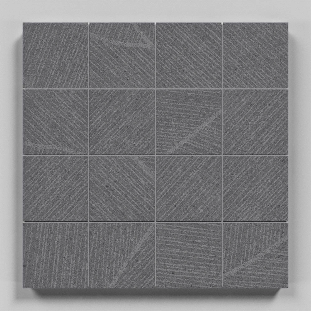 Sand Garden 3x3 Mosaic Profound Pewter Unpolished Porcelain Tile