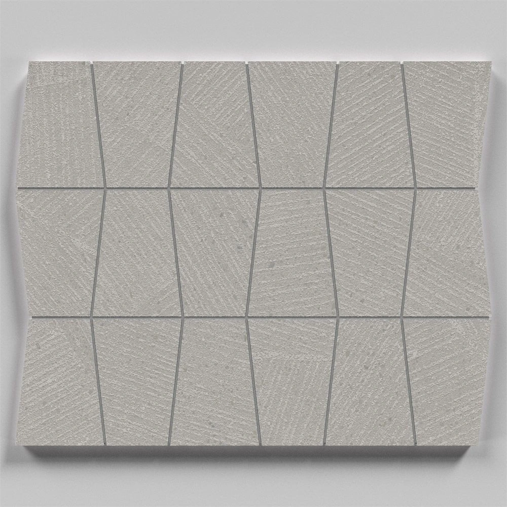 Sand Garden Meditative Mushroom Trapezoid Mosaic Unpolished