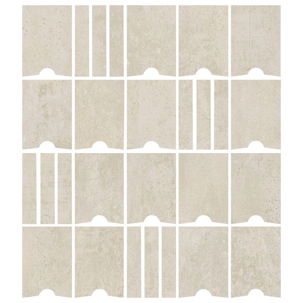 Sintese Off White 2x3 BAU Mosaic on 10X12 sheet Natural