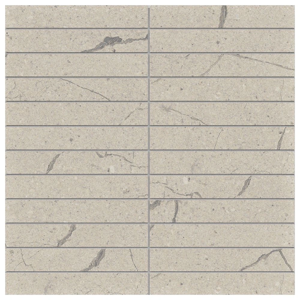 Sociale 1x6 Mosaic Zecevo Feathersoft Stone Look Porcelain Tile