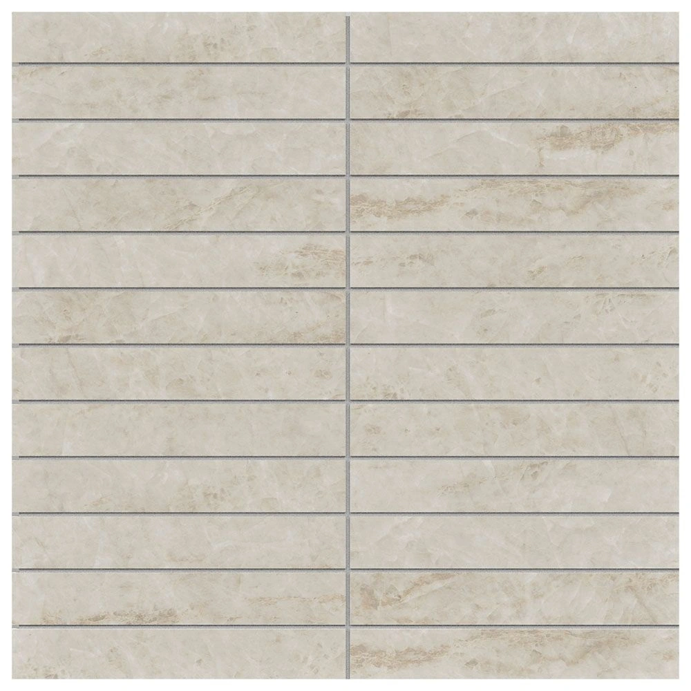 Sociale 1x6 Mosaic Taj Mahal Feathersoft Stone Look Porcelain