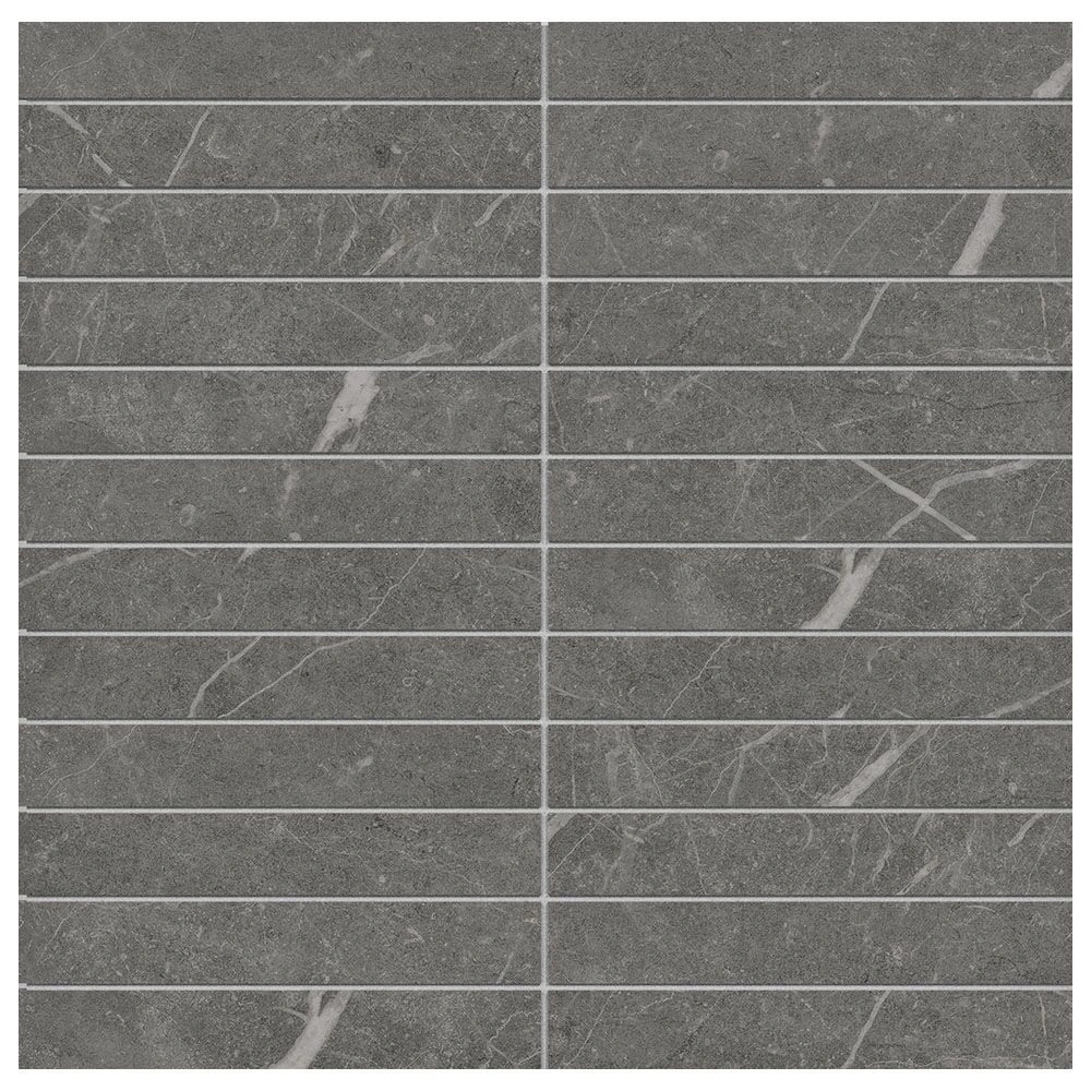 Sociale 1x6 Mosaic Bronze Amani Feathersoft Stone Look Porcelain