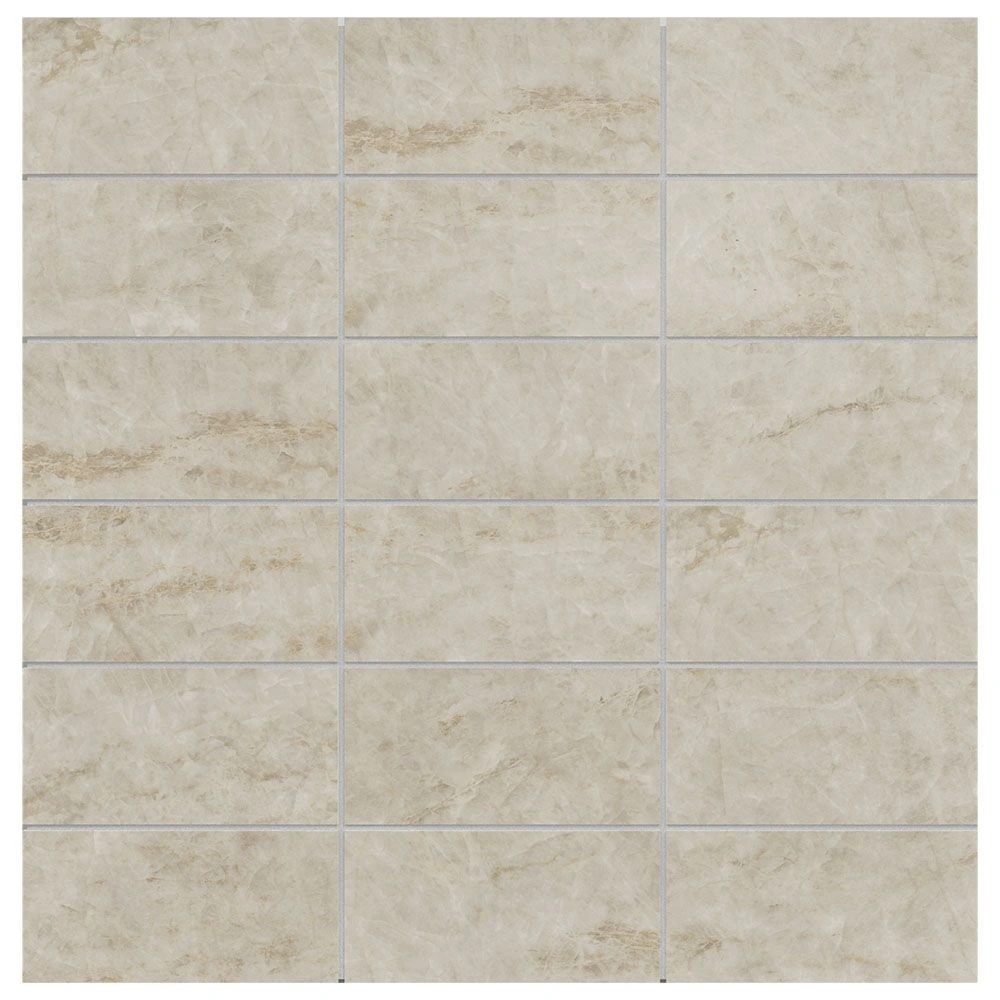 Sociale 2x4 Mosaic Taj Mahal Feathersoft Stone Look Porcelain