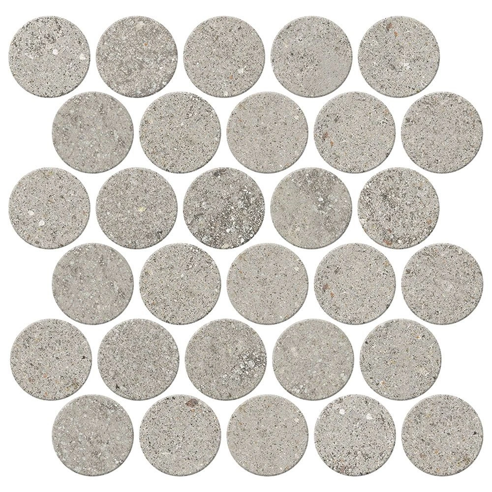 Trajectory 2.5in Pennyround Mosaic Path Unpolished Concrete Look