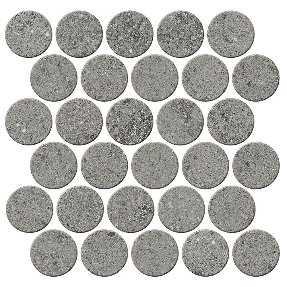 Trajectory 2.5in Pennyround Mosaic Flight Unpolished Concrete