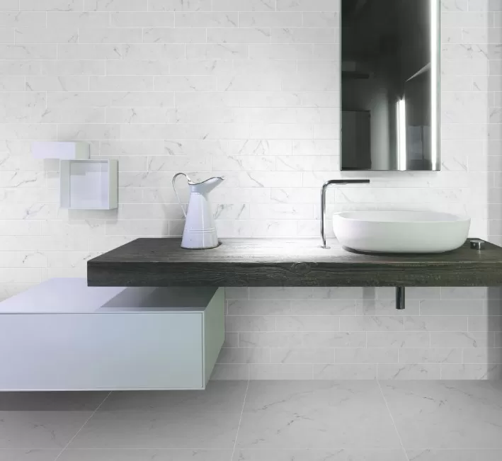 Time Worn White Carrara