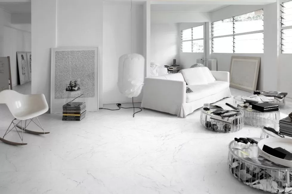 Time Worn White Carrara