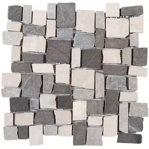 MAMI86 Light Grey/Dark Grey Cubic Floor Tile