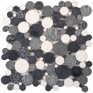 PIMI18 White/Grey/Silver Mix Floor Tile