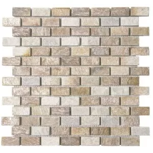 QUBE02 Beige Quartzite brick Wall Tile