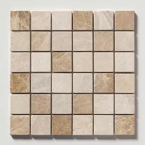 Milano Blend Tumbled 2x2 Marble Mosaic Floor Tile