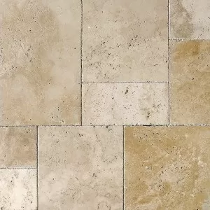 Ivory Pave Real Travertine Patterns Floor Tile