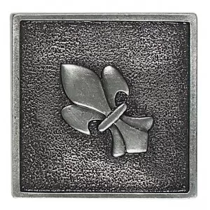 Pewter 2 x 2 Fleur de Lis Accent Wall Tile