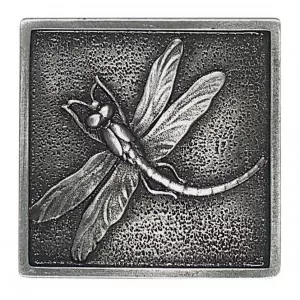 Pewter 2 x 2 Dragon Fly Accent Wall Tile