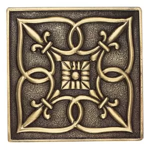 Bullion 4 x 4 Fleur de Lis Accent Wall Tile