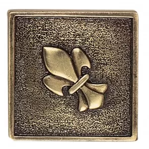 Bullion 2 x 2 Fleur de Lis Accent Wall Tile