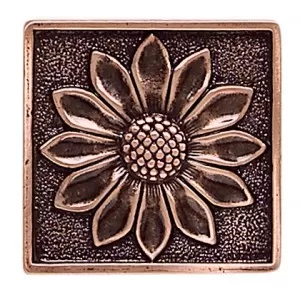 Copper 2 x 2 Floral Accent* Wall Tile