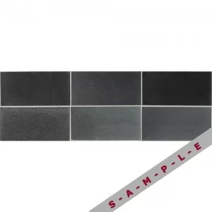 Gunmetal Straight-Joint Mosaic Floor Tile