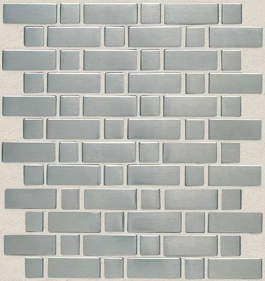 Brushed Stainless Steel Basketweave