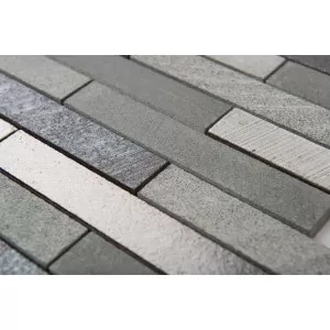 1X6 SILVER LAVA BRICK MOSAIC Wall Tile