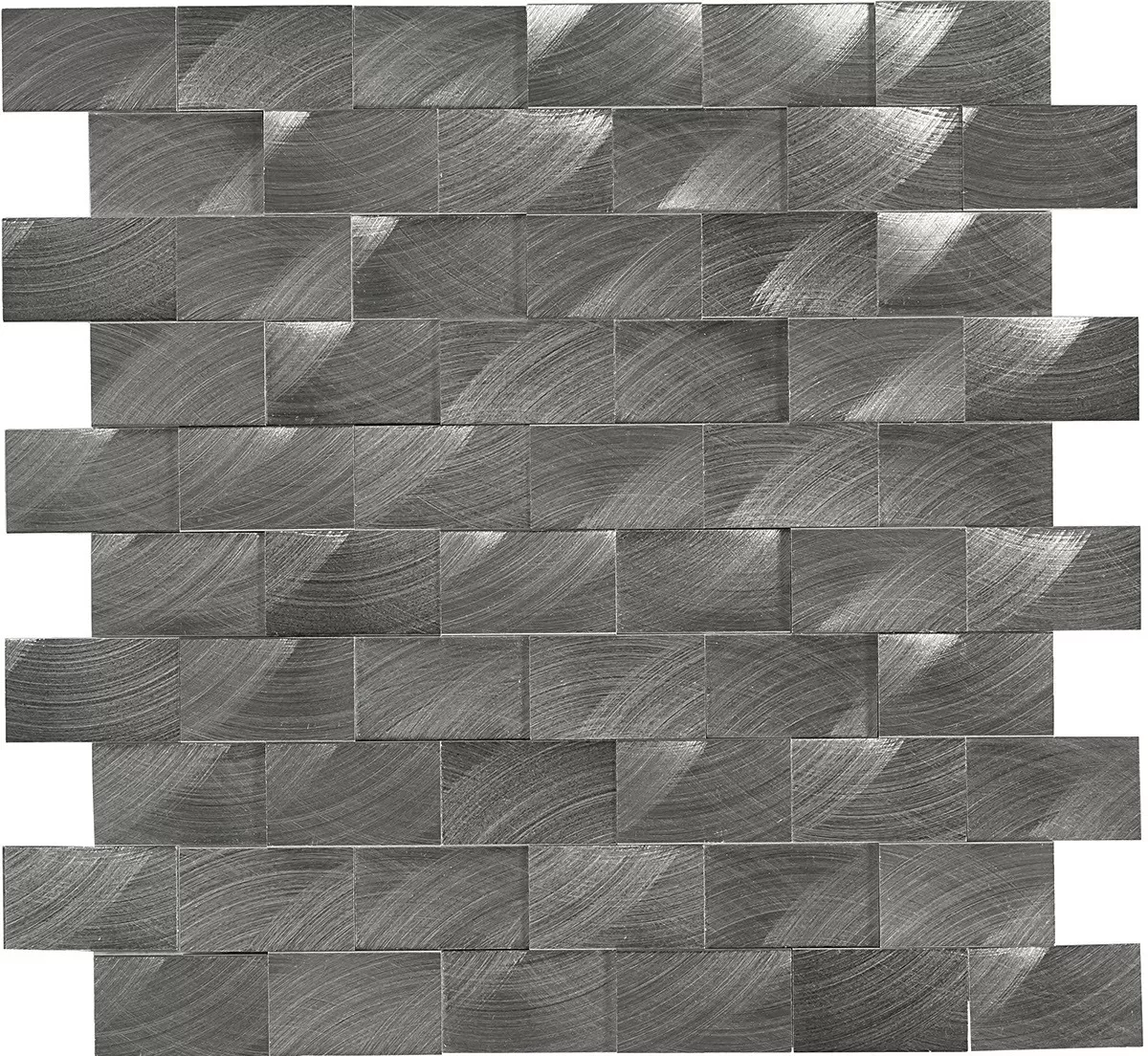 ST72 Gunmetal Mosaic 3d brick joint tile