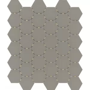 Zone Taupe Matte 2 Hex Mosaic Floor Tile