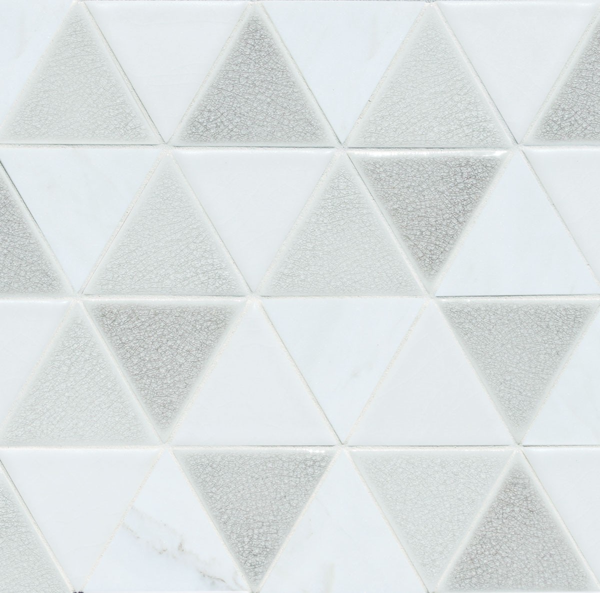 Where to buy Triangle mosaic tiles. Encore Ceramics.