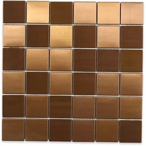 METAL COPPER MATTE 2X2 SQUARES Wall Tile