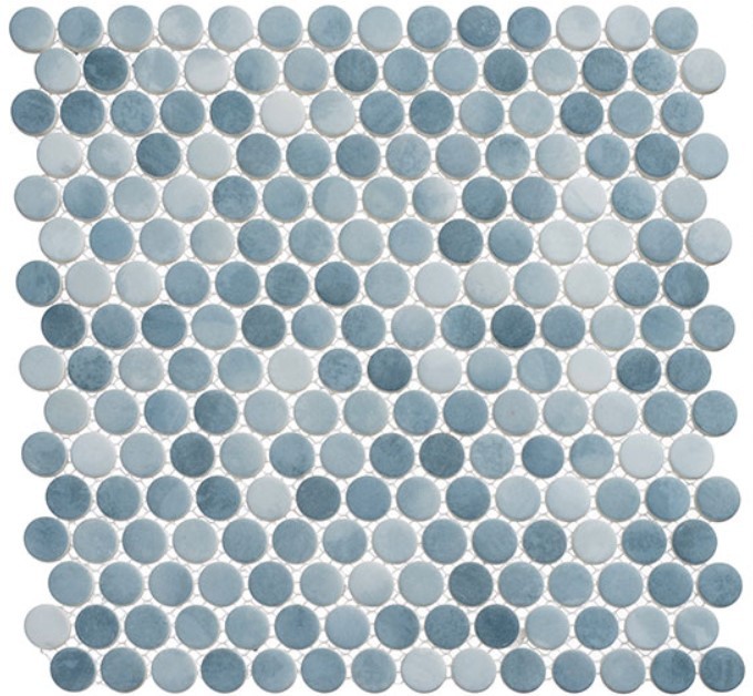 Seashore Waves glass tile Polka Dots collection by Glazzio Tile in