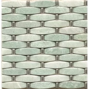 Ming Green, Metal Weave With Metal Floor Tile