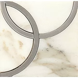 Calacatta, Metal Border Corner Floor Tile
