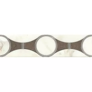 Calacatta, Metal, Mink Border Floor Tile