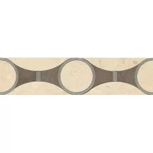 Fleece, Sable, Metal Border Floor Tile