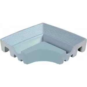 321-az borde esquina grooved azul Floor Tile