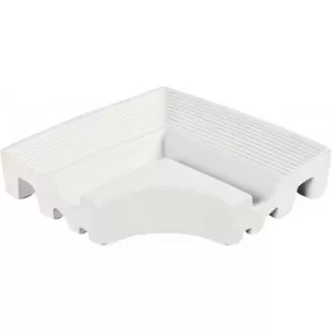 321-bl borde esquina grooved blanco Floor Tile