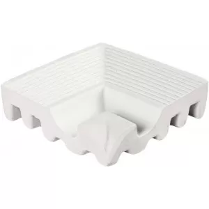 322-bl borde ang int grooved blanco Floor Tile