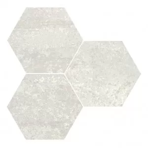 Rust White Hexagon Floor Tile