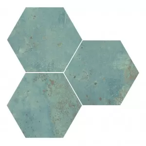 Zinc Green Hexagon Floor Tile