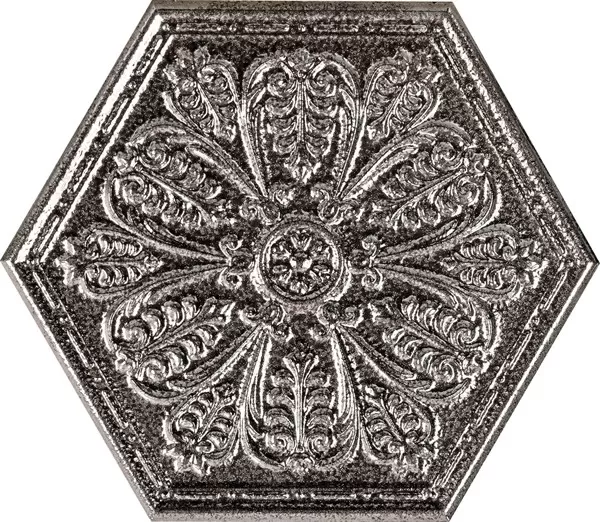 Zinc Silver Single Hexagon tile