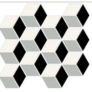 White/Black/Balance/Matte CS61 Floor Tile
