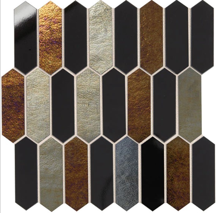 Onyx Picket glass tile Coastal Effects collection by Marazzi USA in