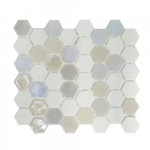 Brill Hexagon Mosaic Pearl Floor Tile