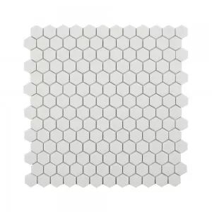 Strut Mosaic White Floor Tile