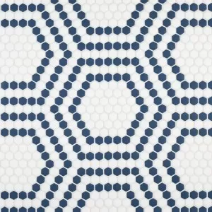 Union Mosaic Navy Floor Tile