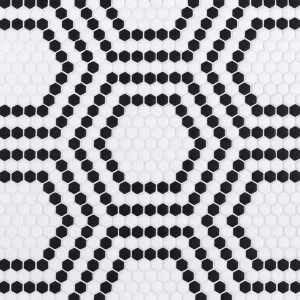 Union Mosaic Black Floor Tile