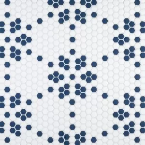 Tribune Mosaic Navy Floor Tile