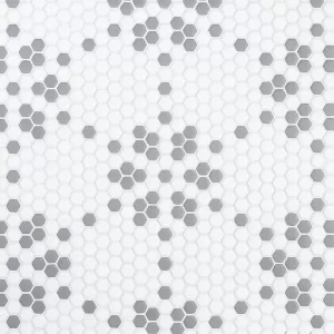 Tribune Mosaic Grey Floor Tile