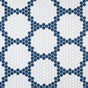 Herald Mosaic Navy Floor Tile