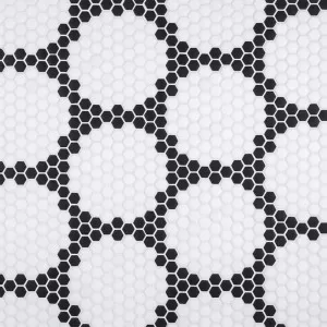 Herald Mosaic Black Floor Tile