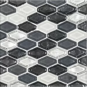 Beveled Elongated Hex Silhouette Wall Tile
